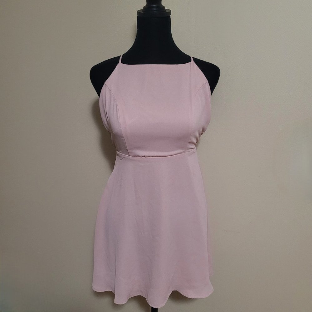 Forever 21 Pink  Sleeveless Dress with Criss Cross Back - S